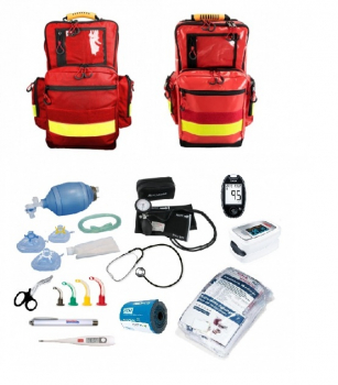 Gefüllter Notfallrucksack mit Füllung Profi